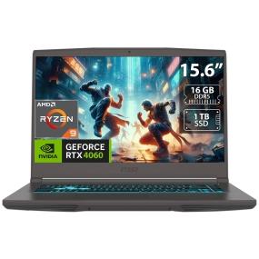 MSI LAPTOP GAMER MSI THIN A15 AMD RYZEN 9 MEMORIA DE 16GB SSD DE 1TB RTX 4060 W11H TECLADO EN INGLÉS
