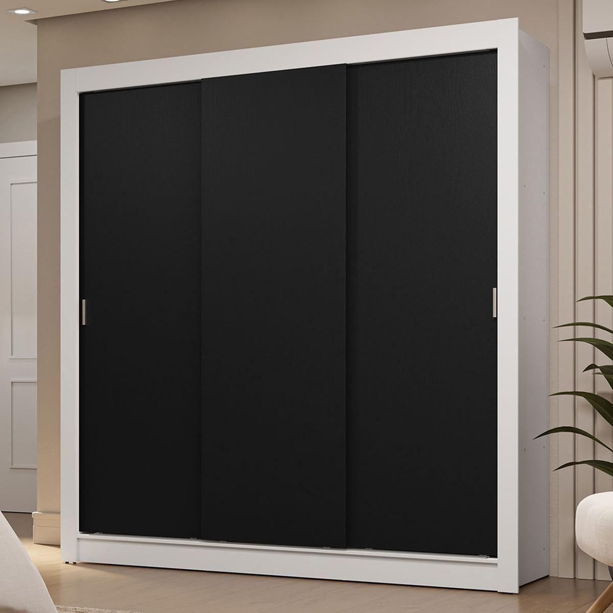 Ropero clóset madesa 3 puertas corredizas bn