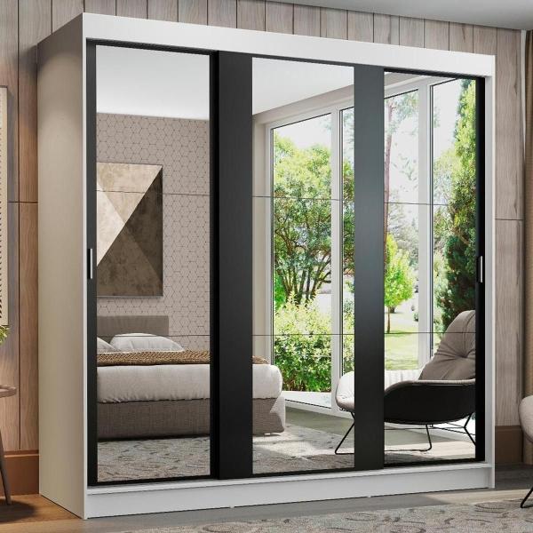 ROPERO MADESA RENO 3 PUERTAS CORREDIZAS ESPEJO