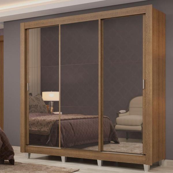 ROPERO MADESA LYON PLUS 3 PUERTAS 4 CAJON PIES MARRÓN