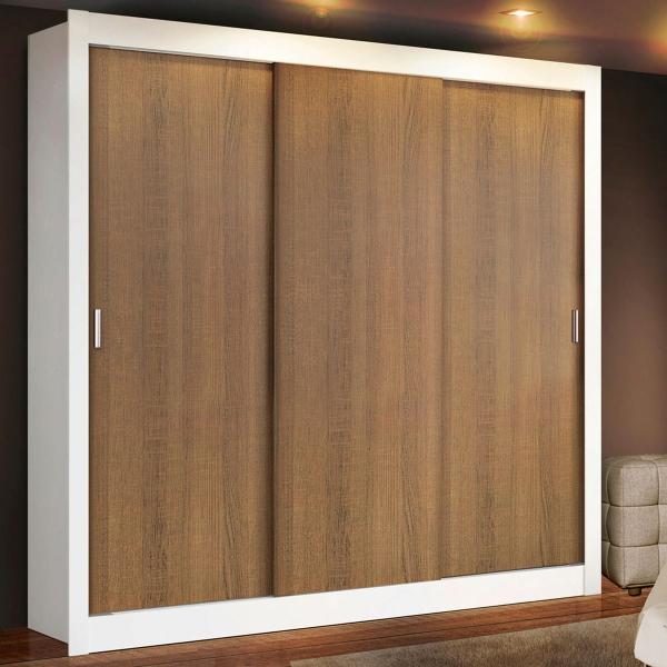 ROPERO MADESA MÓNACO 3 PUERTAS BLANCO MARRÓN