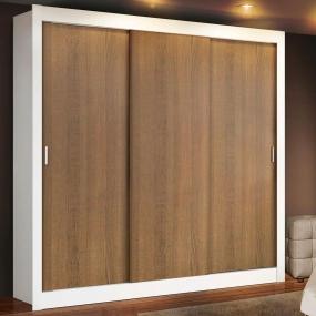 MADESA ROPERO MADESA MÓNACO 3 PUERTAS BLANCO MARRÓN