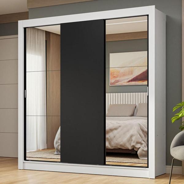 ROPERO CLÓSET MADESA 3 PUERTAS 2 ESPEJOS BN
