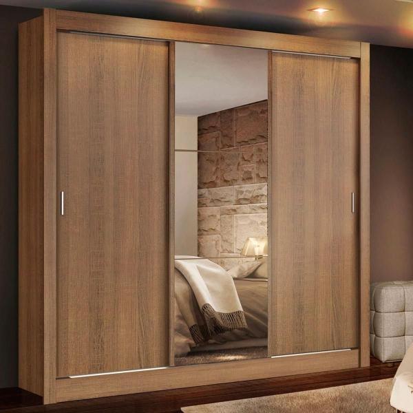 ROPERO MADESA LYON 3 PUERTAS 1 ESPEJO 2 CAJONES MARRÓN