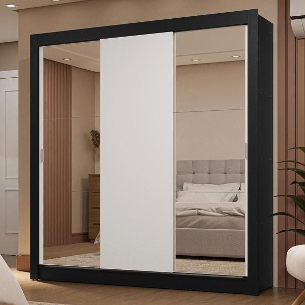 ROPERO CLÓSET MADESA 3 PUERTAS 2 ESPEJOS NB 01