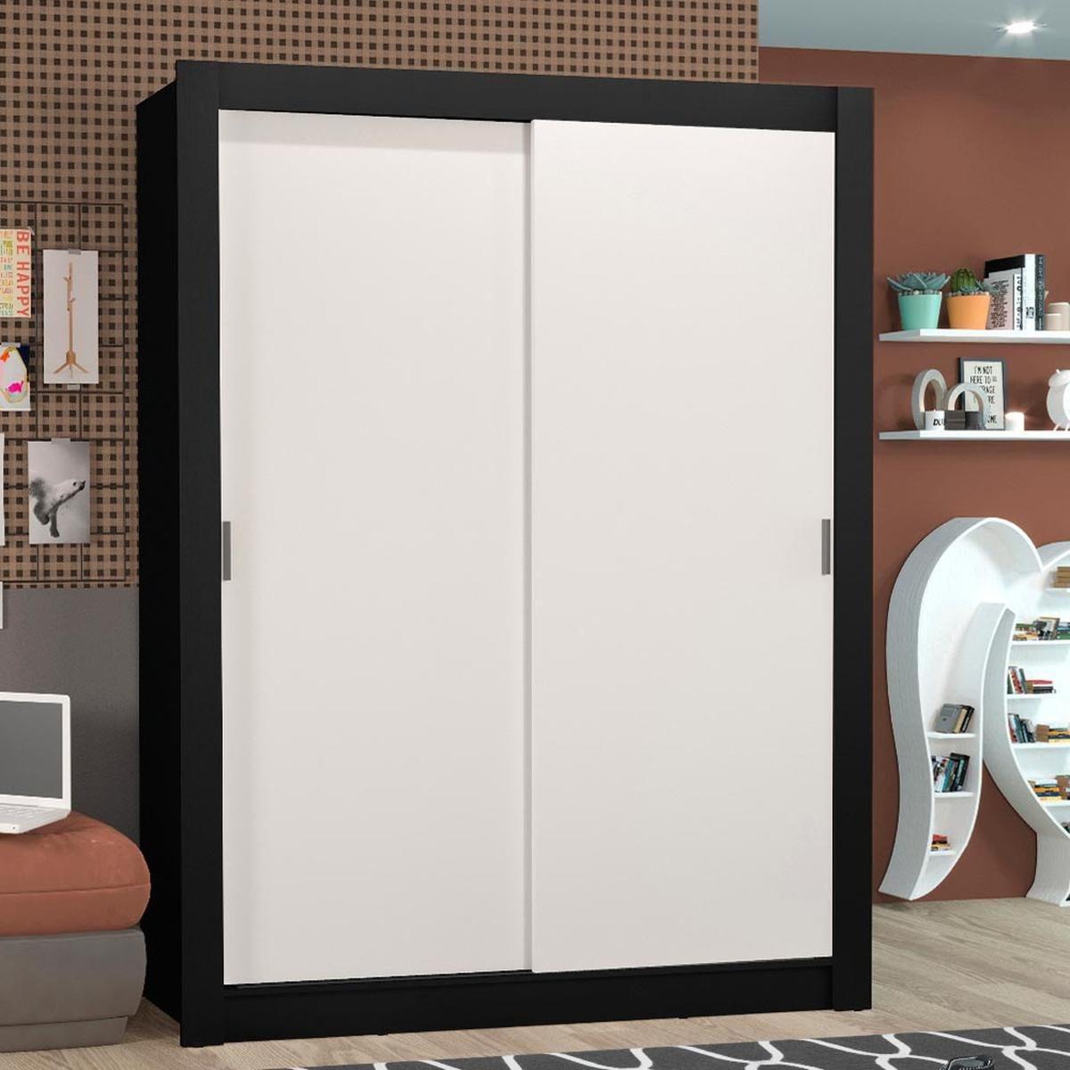 Ropero madesa denver 2 puertas corredizas negro