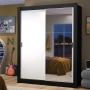 ROPERO MADESA DALLAS 2 PUERTAS 1 ESPEJO 2 CAJON NEGRO