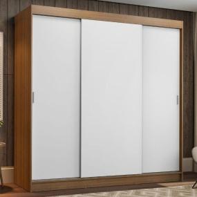 ROPERO DOBLE MADESA RENO 3 PUERTAS MARRÓN BLANCO