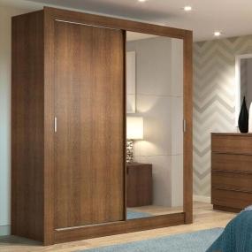 ROPERO MADESA DALLAS 2 PUERTAS CORREDIZAS E 2C MARRÓN