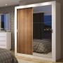 ROPERO MADESA DALLAS PLUS 2 PUERTAS CORREDIZAS BLANCO