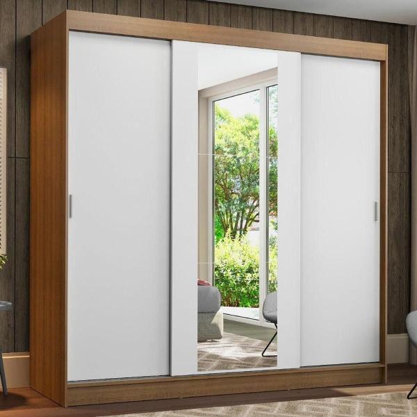 ROPERO DOBLE MADESA RENO 3 PUERTAS 1 ESPEJO MB