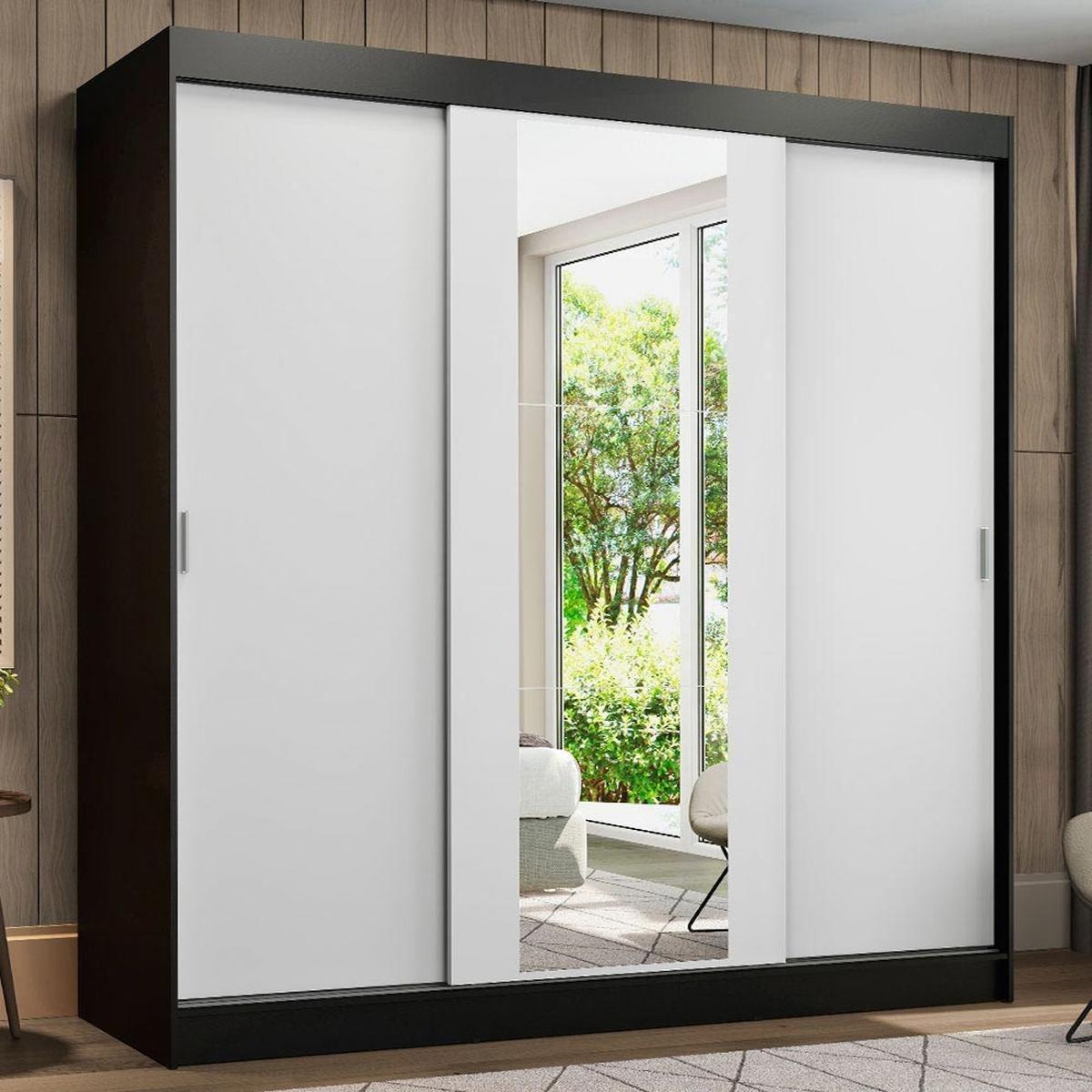 Ropero madesa reno 3 puertas corredizas con espejo