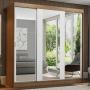 ROPERO DOBLE MADESA RENO 3 PUERTAS ESPEJO MB