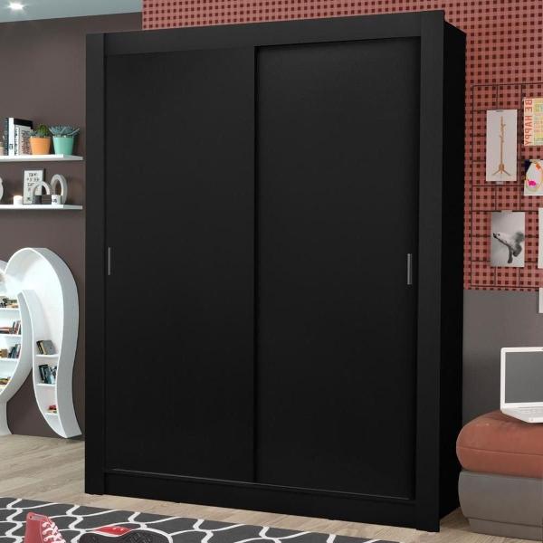 ROPERO MADESA DALLAS PLUS 2 PUERTAS 4 CAJONES NEGRO