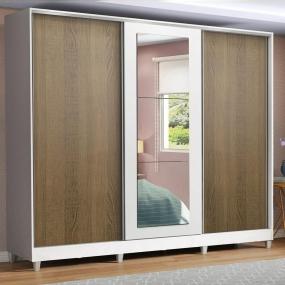 ROPERO CLÓSET MADESA 3 PUERTAS 1 ESPEJOS CON PIES MB