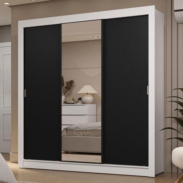 ROPERO CLÓSET MADESA 3 PUERTAS 1 ESPEJO BN 01