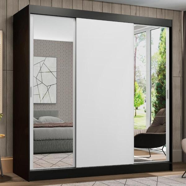 ROPERO MADESA RENO 3 PUERTAS CORREDIZAS ESPEJOS