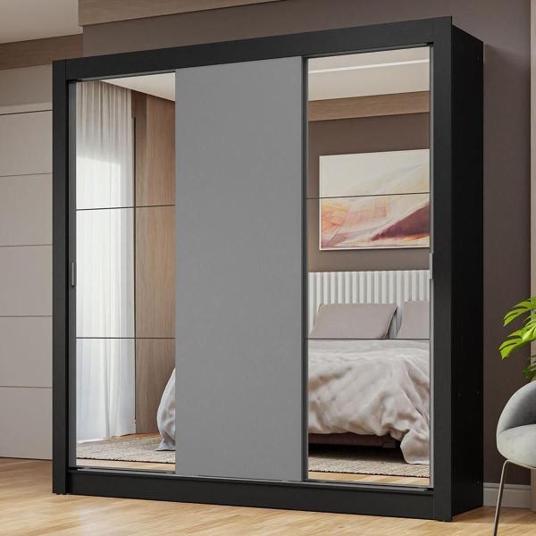 ROPERO CLÓSET MADESA 3 PUERTAS 2 ESPEJOS NG