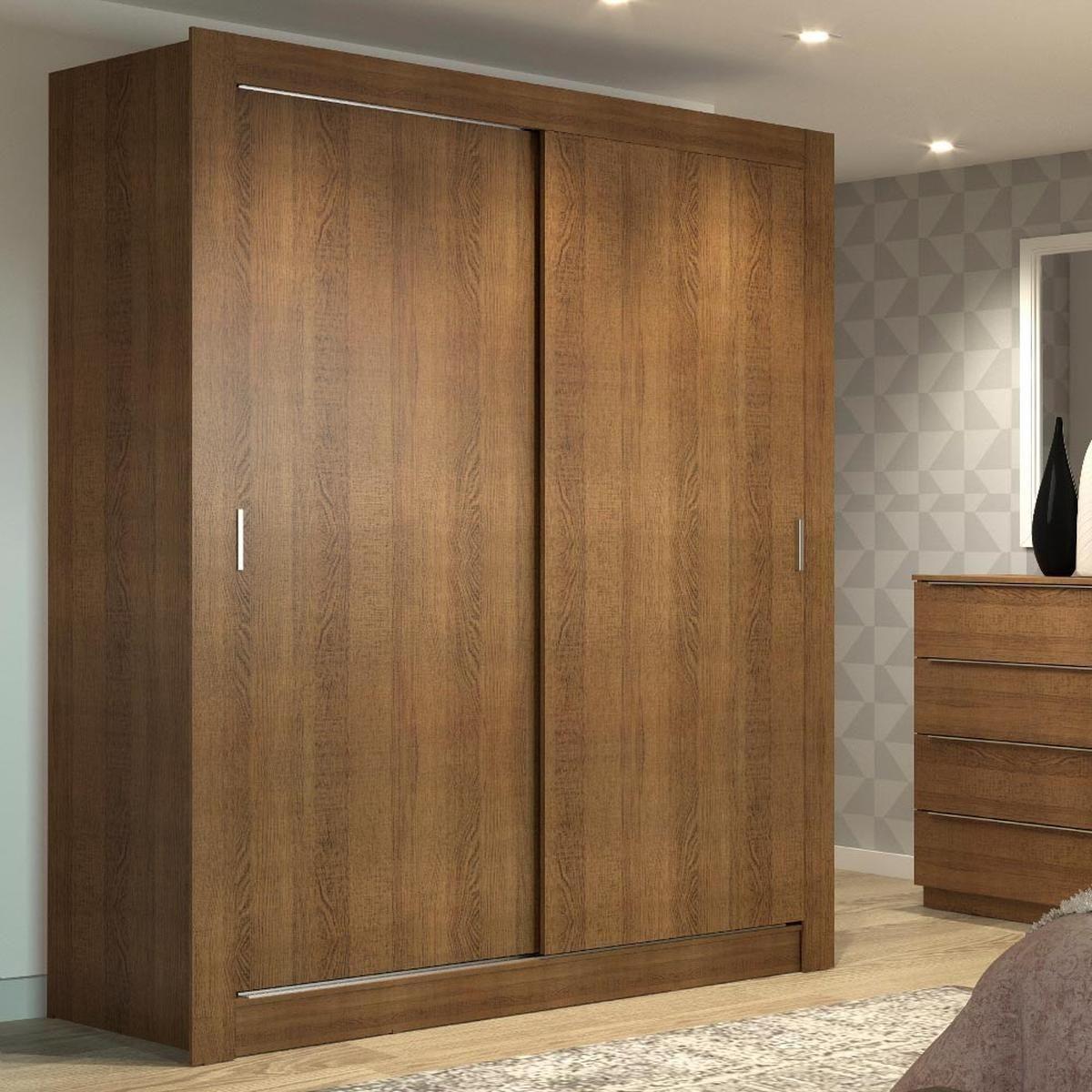 Ropero madesa dallas 2 puertas corredizas 2c marrón