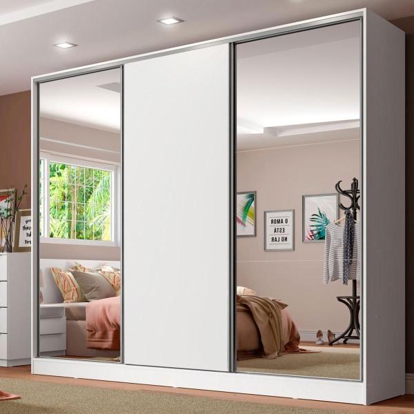 ROPERO CLÓSET MADESA ROYALE 3 PUERTAS 2 ESPEJO BLANCO
