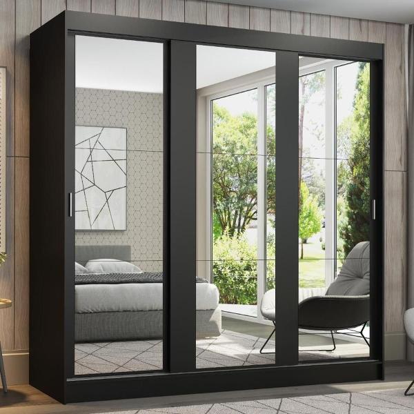 ROPERO MADESA RENO 3 PUERTAS CORREDIZAS ESPEJO