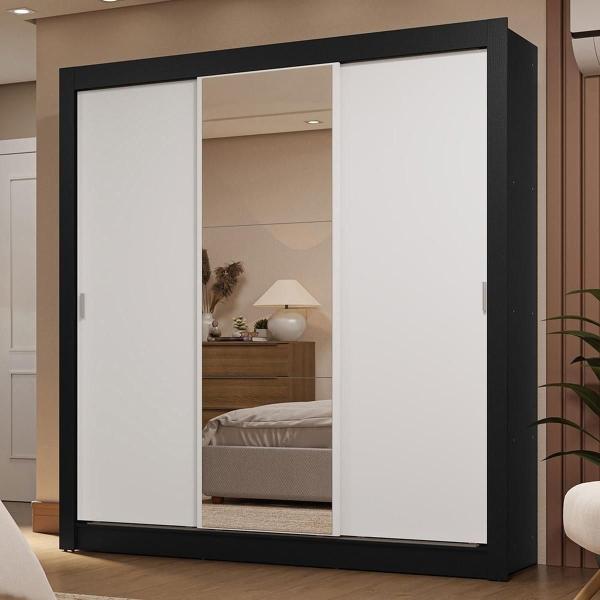 ROPERO CLÓSET MADESA 3 PUERTAS 1 ESPEJO NB 01