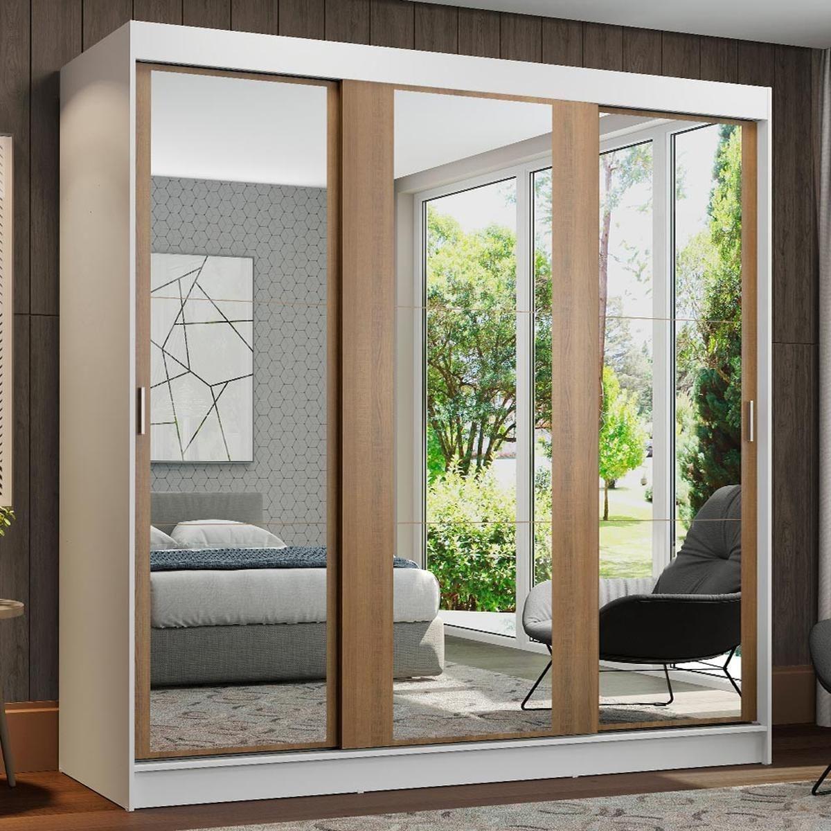 Ropero clóset madesa reno 3 puertas espejos mb