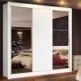 ROPERO MADESA MÓNACO 3 PUERTAS 2 ESPEJOS BLANCO