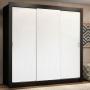 ROPERO MADESA LYON PLUS 3 PUERTAS CORREDIZAS 4C NEGRO