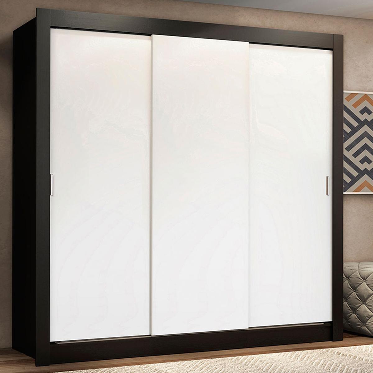 Ropero madesa lyon plus 3 puertas corredizas 4c negro