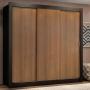 ROPERO MADESA LYON PLUS 3 PUERTAS CORREDIZAS 4C NEGRO