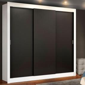 ROPERO MADESA LYON PLUS 3 PUERTAS CORREDIZAS 4C BLANCO