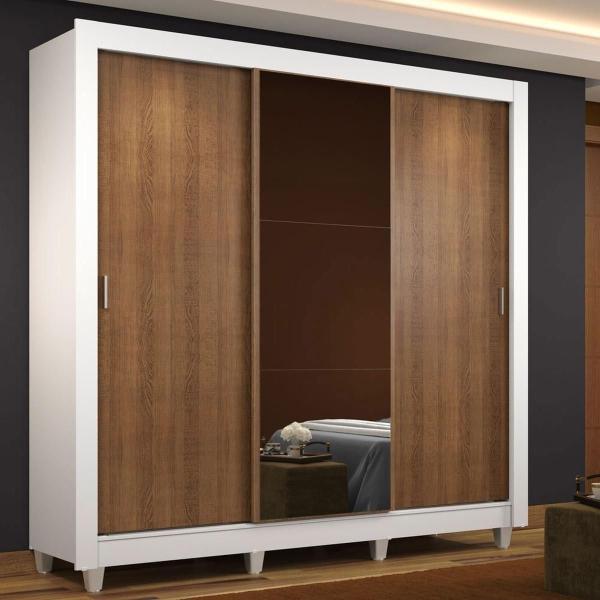 ROPERO MADESA MÓNACO 3 PUERTAS CON ESPEJOS Y PIES