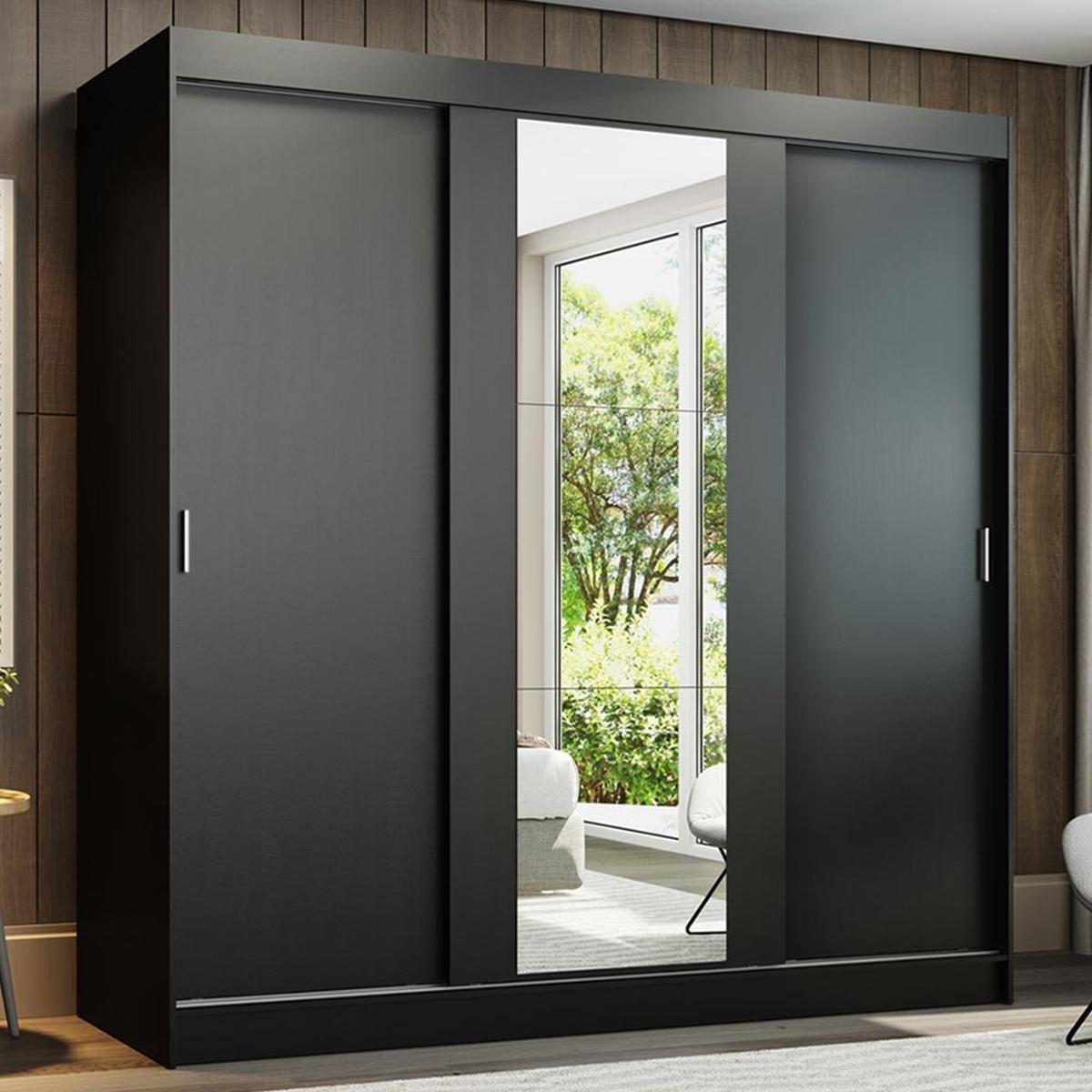 Ropero madesa reno 3 puertas corredizas con espejo