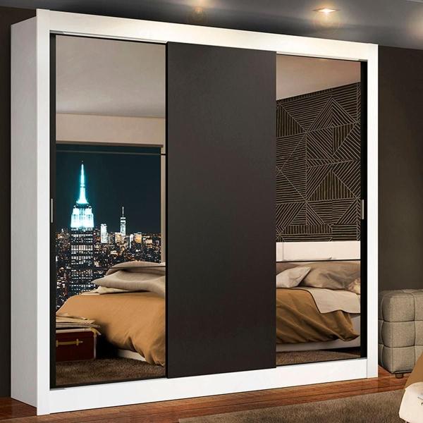 ROPERO MADESA MÓNACO 3 PUERTAS CORREDIZA 2 ESPEJOS