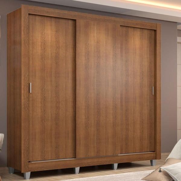 ROPERO MADESA LYON 3 PUERTAS 2 CAJONES PIES MARRÓN