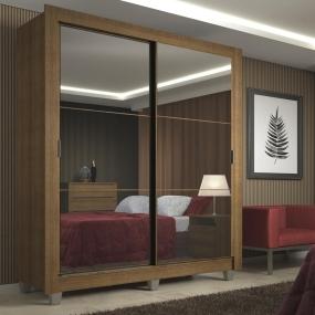 ROPERO MADESA DENVER 2 PUERTAS CORREDIZAS CON ESPEJO