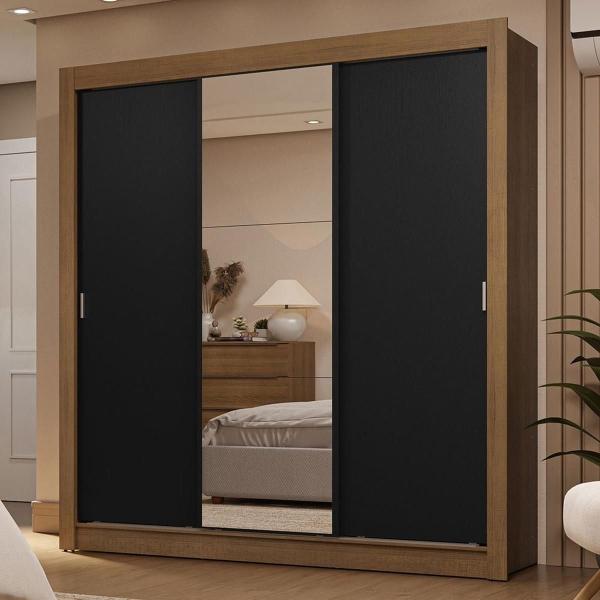 ROPERO CLÓSET MADESA 3 PUERTAS 1 ESPEJO MN 01