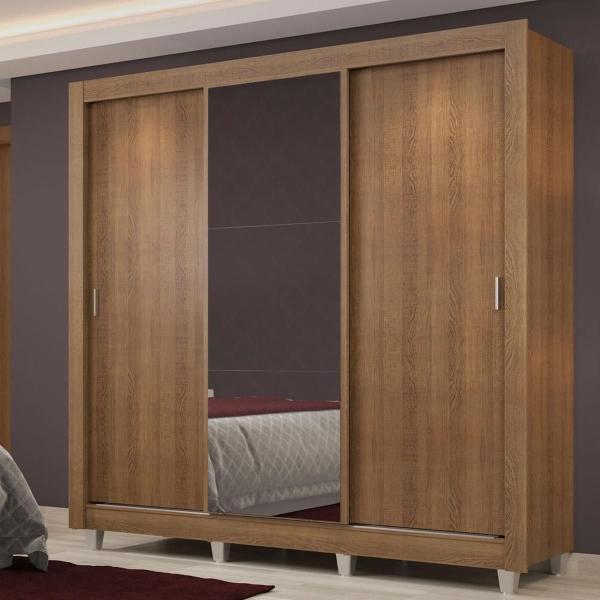 ROPERO MADESA LYON PLUS 3 PUERTAS E 4C PIES MARRÓN