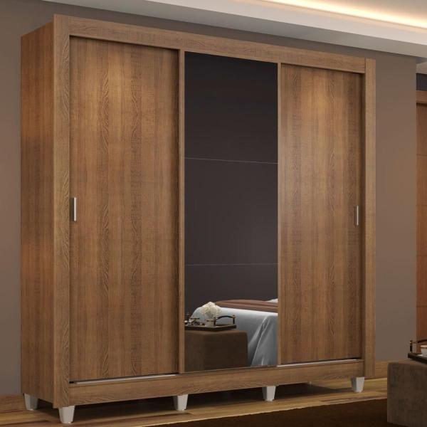 ROPERO MADESA MÓNACO 3 PUERTAS CON ESPEJO CON PIES