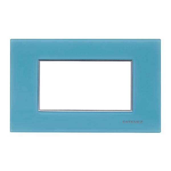 PLACA DE PARED DE 3 MÓDULOS CRISTAL CELESTE