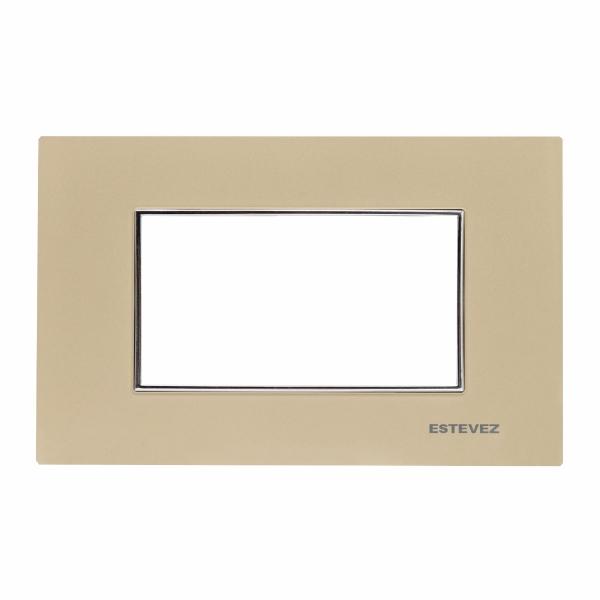 PLACA DE PARED DE 3 MÓDULOS CRISTAL CHAMPAGNE