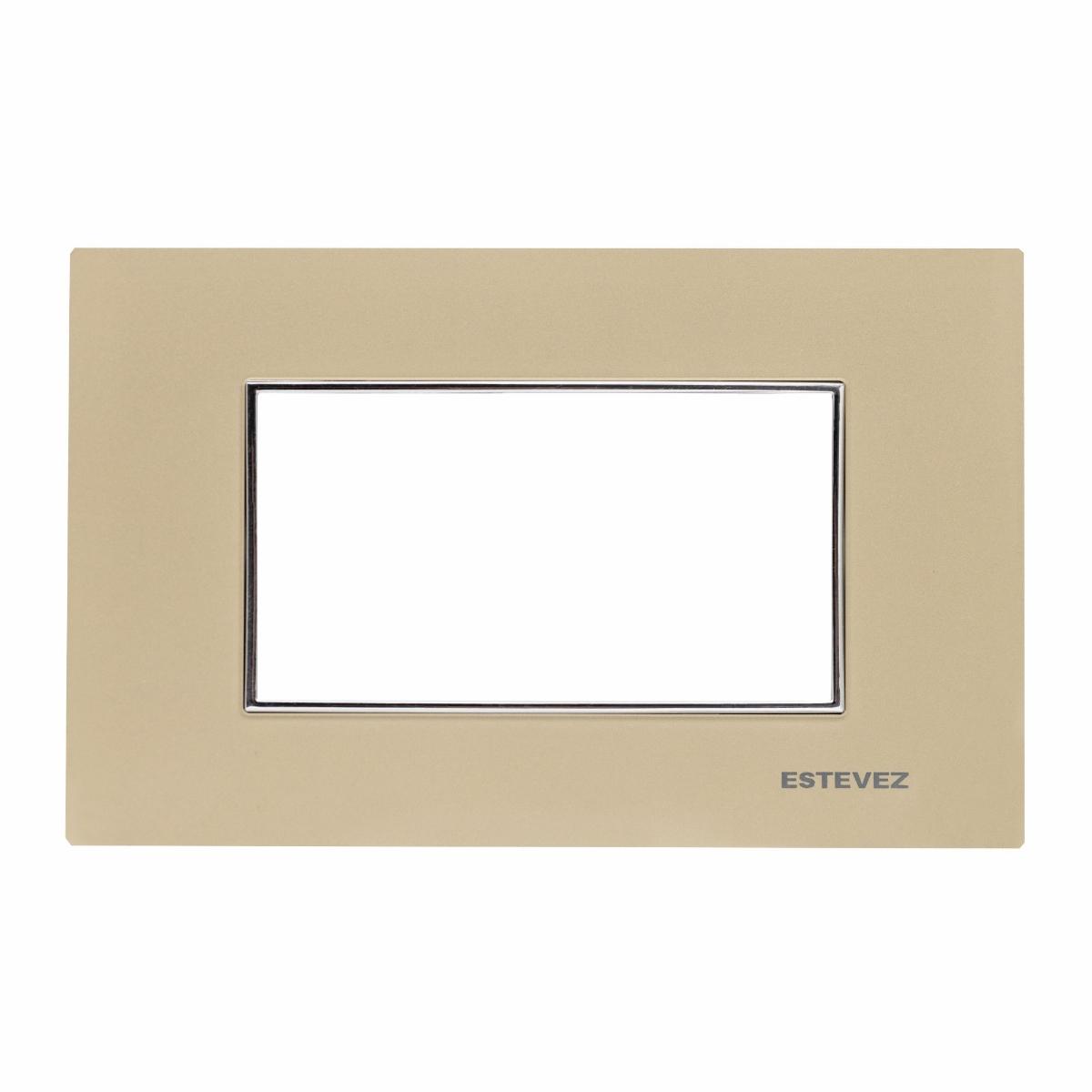 Placa de pared de 3 módulos cristal champagne