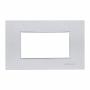 PLACA DE PARED DE 3 MÓDULOS CRISTAL GRIS
