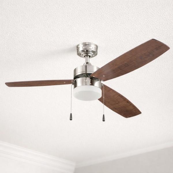 VENTILADOR DE TECHO ELISEO 52" PARA INTERIOR CON LED INTEGRADO NÍQUEL