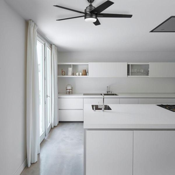 VENTILADOR DE TECHO BARAT 52" PARA INTERIOR CON LED INTEGRADO NEGRO