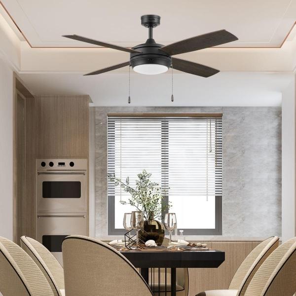 VENTILADOR DE TECHO CICLON 52" PARA INTERIOR CON LED INTEGRADO BRONCE