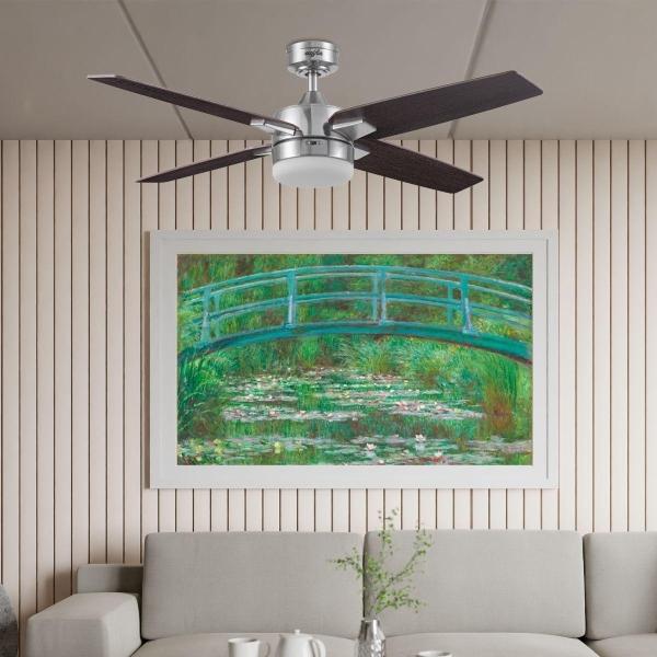 VENTILADOR DE TECHO FERIA 50" PARA INTERIOR CON LED INTEGRADO NÍQUEL
