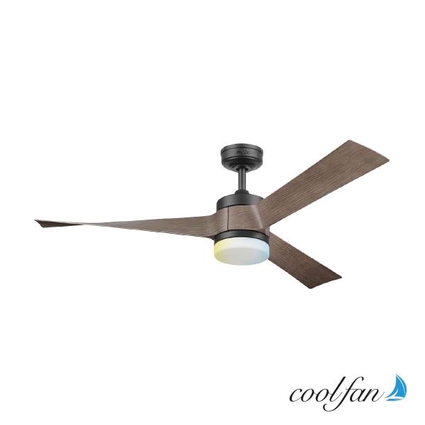 VENTILADOR DE TECHO NJORD 54" PARA EXTERIOR CON LED INTEGRADO NEGRO