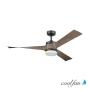 VENTILADOR DE TECHO NJORD 54" PARA EXTERIOR CON LED INTEGRADO NEGRO